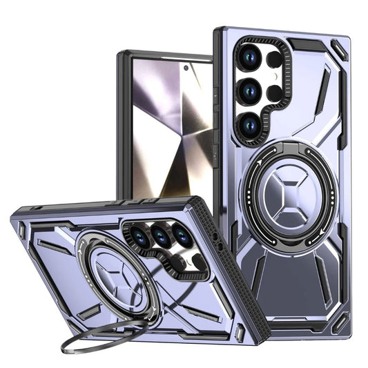 Leonis Shockproof Galaxy Case With Kickstand Light Purple