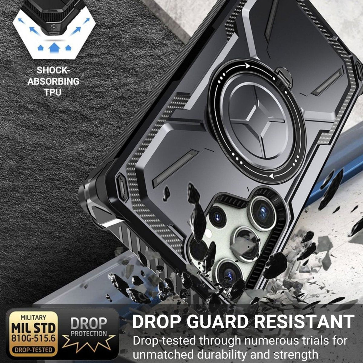 Leonis Shockproof Galaxy Case With Kickstand