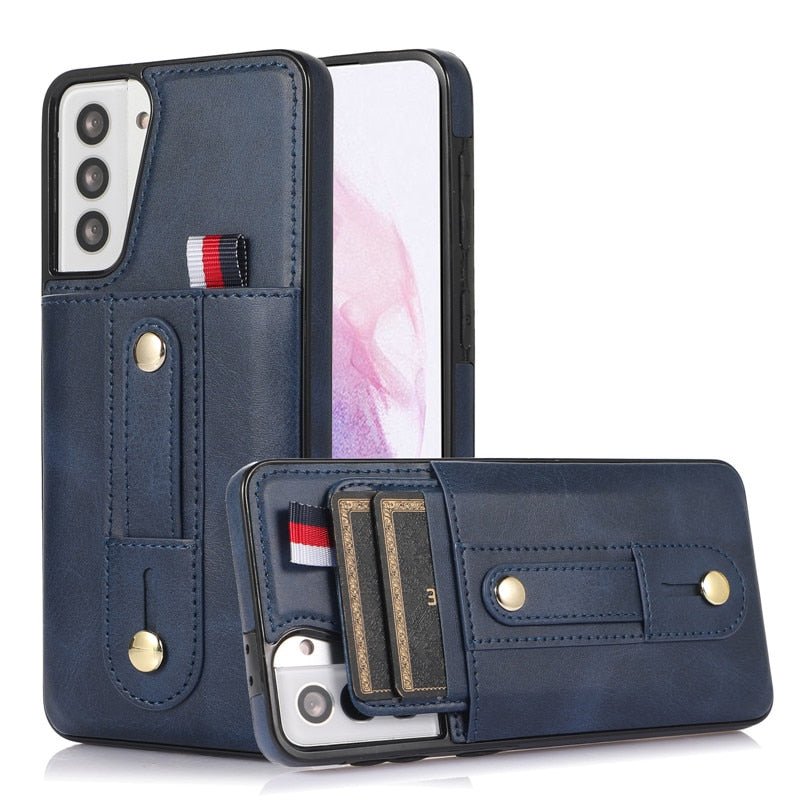 Libet Retro Leather Galaxy Case with Card Slot - Astra Cases