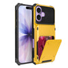 Orbit Shockproof iPhone Wallet Case For 14-17 Series Yellow iPhone 17