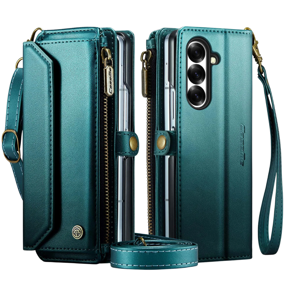 Rectus RFID Blocking Wallet Case For Galaxy Z Fold With Pen Holder Slot Green