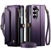 Rectus RFID Blocking Wallet Case For Galaxy Z Fold With Pen Holder Slot Purple