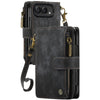 Saevio Magnetic Leather iPhone Case Black iPhone Duo