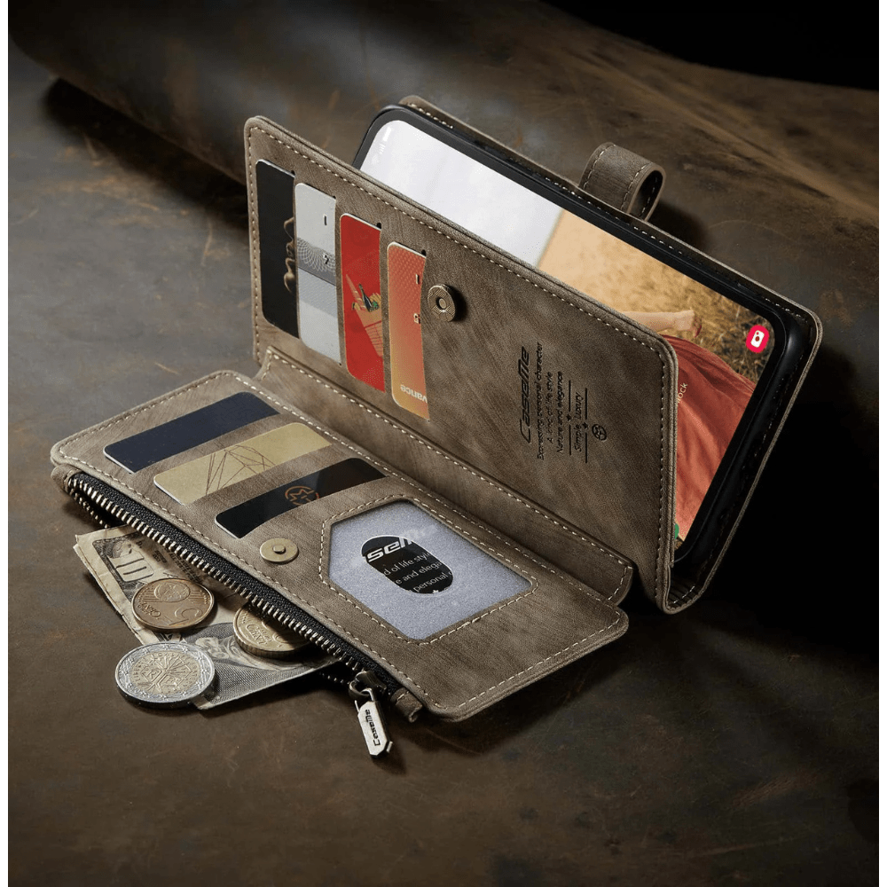 Saevio Magnetic Leather Wallet Case For Galaxy Note Series