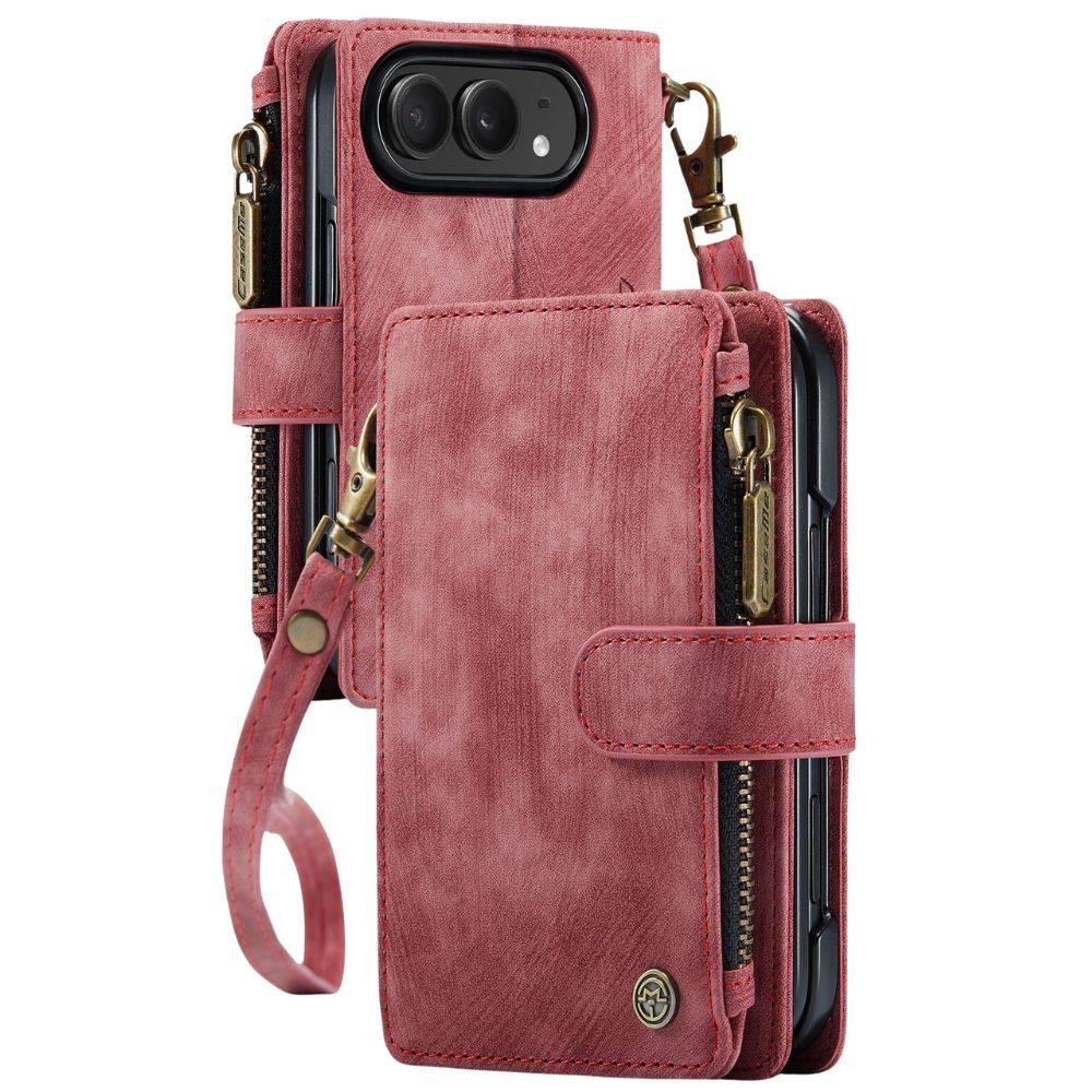 Saevio Magnetic Leather iPhone Case Red iPhone Duo
