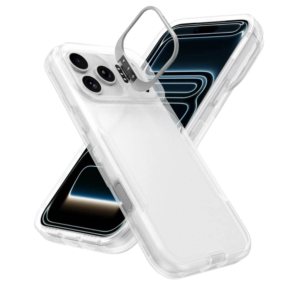 Silex Heavy Duty Shockproof iPhone Case With Kickstand Semi Transparent