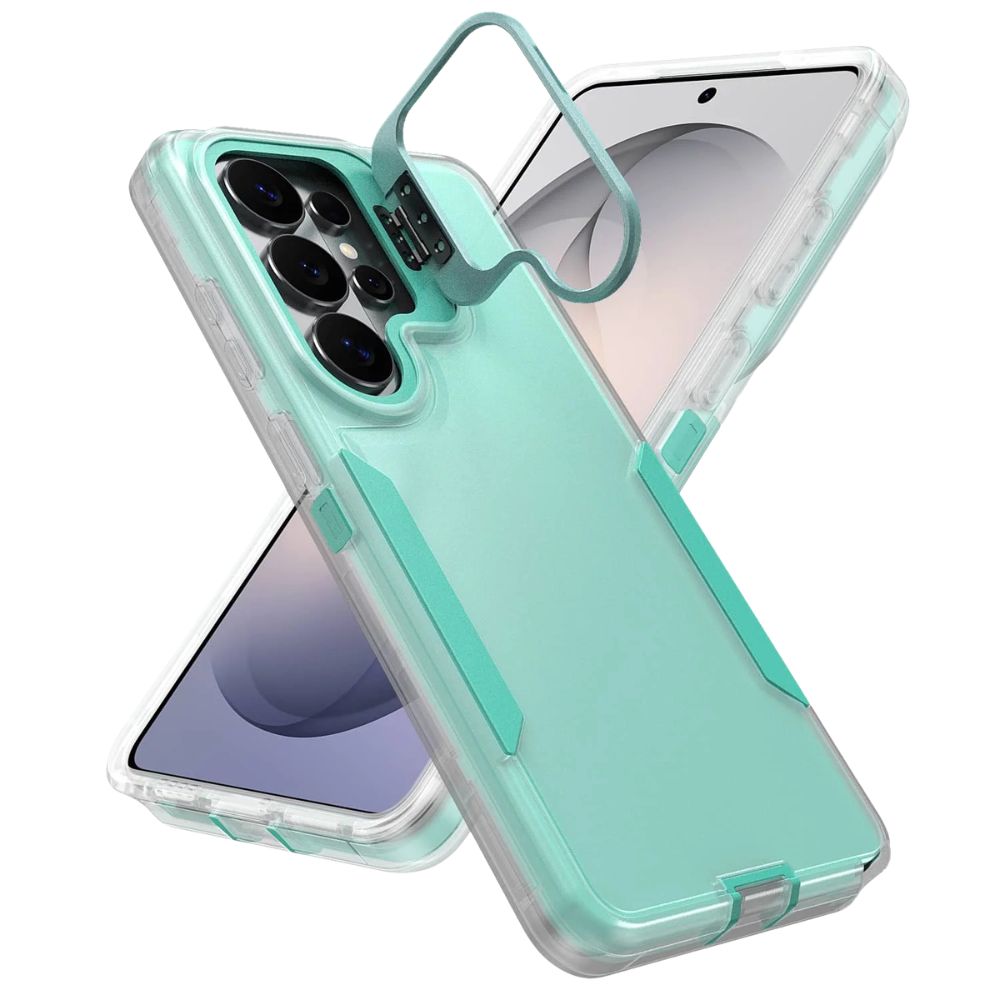 Soleo Heavy Duty Shockproof Case For Galaxy S Series Clear Light Green