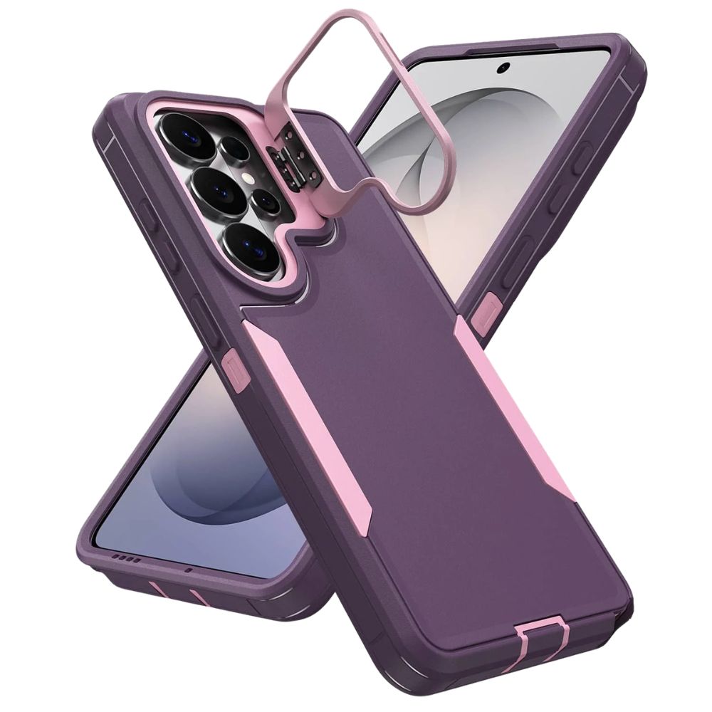 Soleo Heavy Duty Shockproof Case For Galaxy S Series Purple Pink