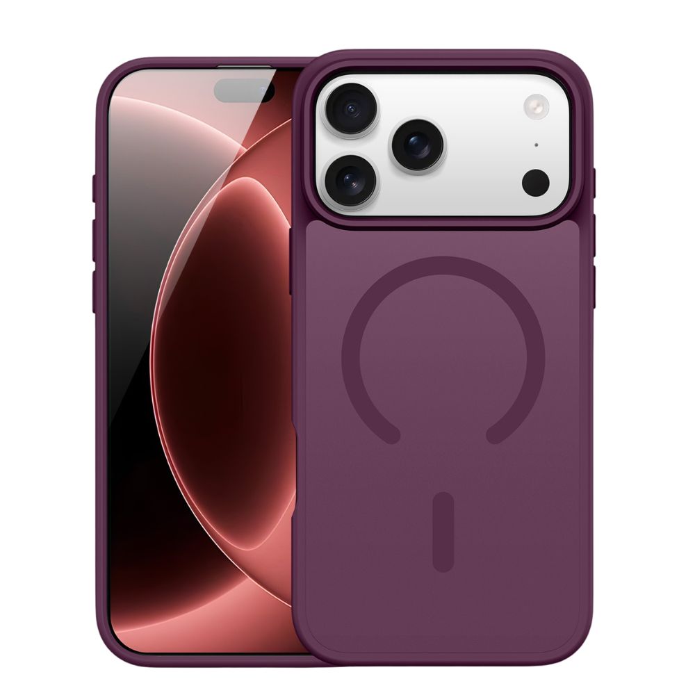 Valeo Slim Shockproof MagSafe iPhone Case Dark Cherry