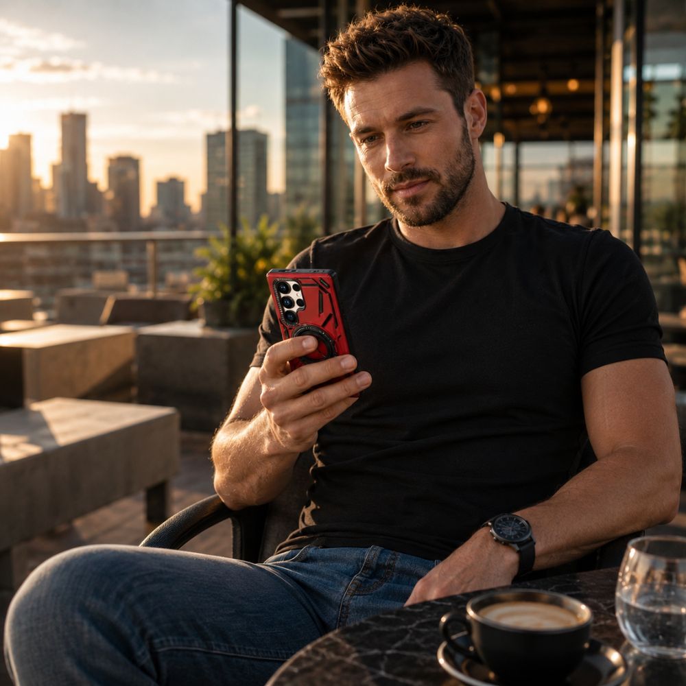 Venio Magnetic Shockproof Galaxy Case With Kickstand