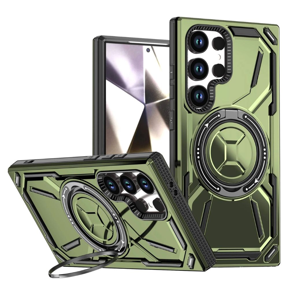 Venio Magnetic Shockproof Galaxy Case With Kickstand Army Green