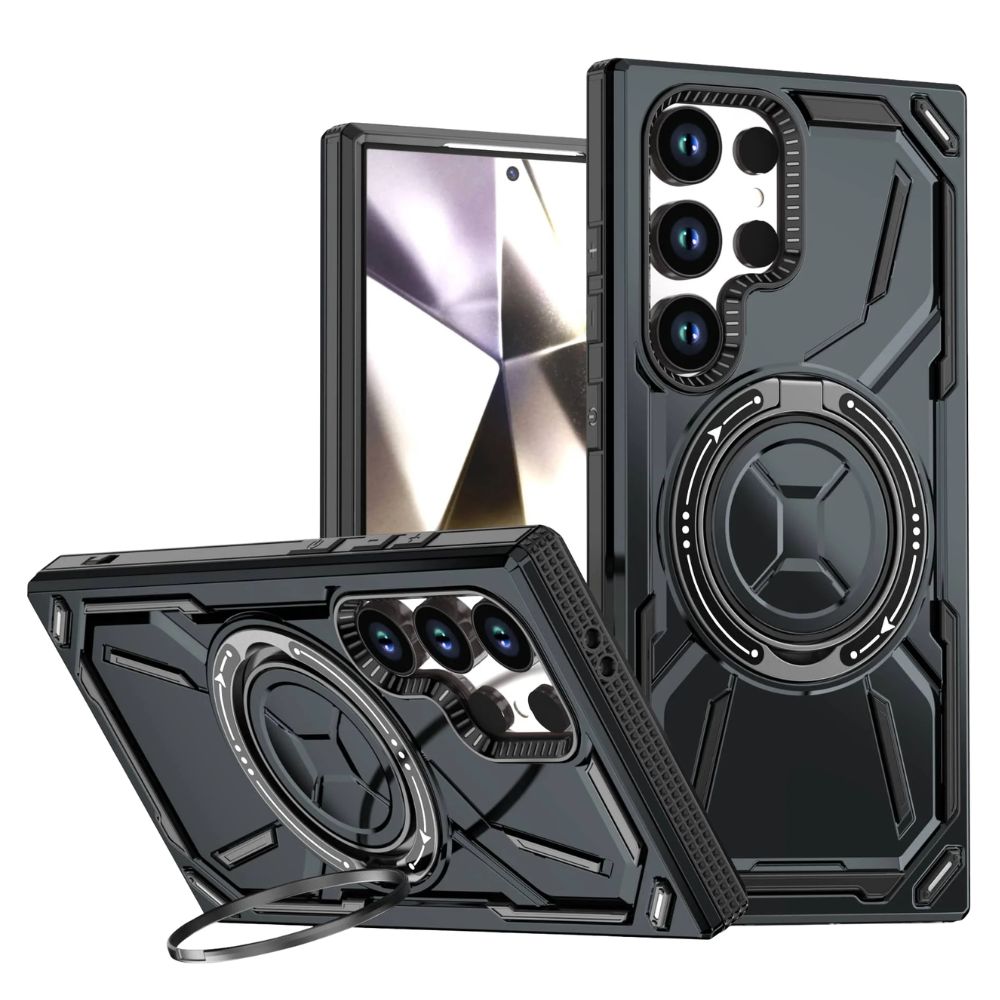 Venio Magnetic Shockproof Galaxy Case With Kickstand Black