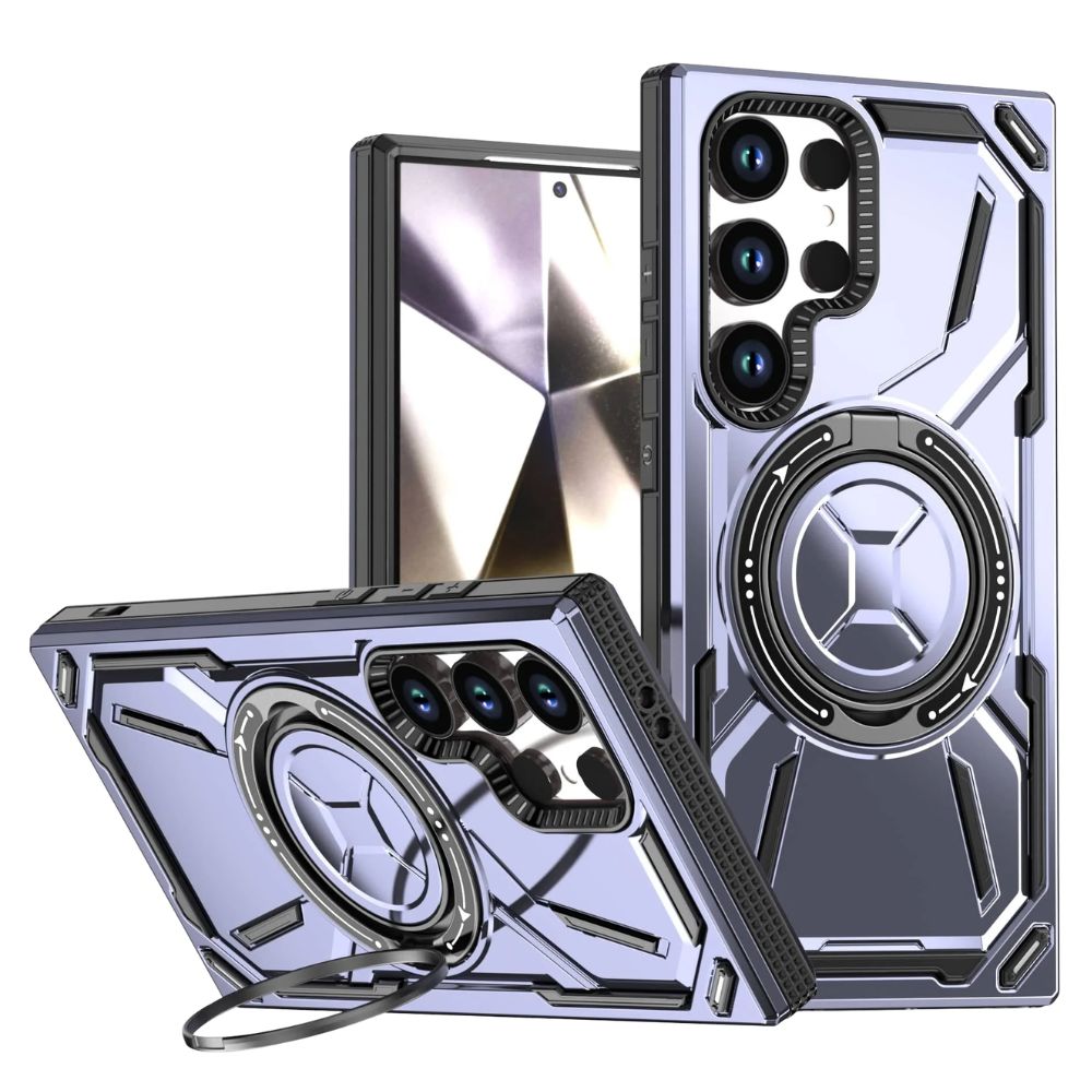 Venio Magnetic Shockproof Galaxy Case With Kickstand Light Purple