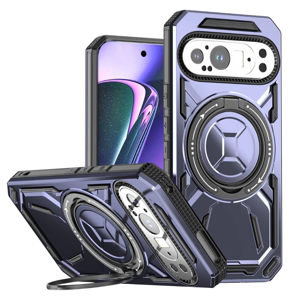 Vereor Magnetic Shockproof Google Pixel Case With Kickstand Light Purple