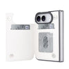 Vistor Leather Flip Wallet Case For iPhone 17-18 Series White iPhone Duo