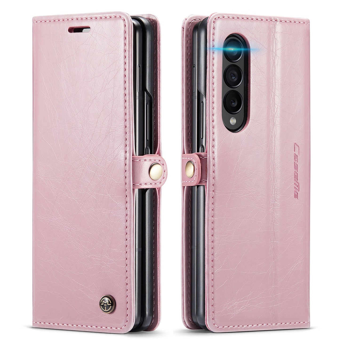 Demere Retro Leather Magnetic Wallet Case For Samsung Galaxy Z Fold 4