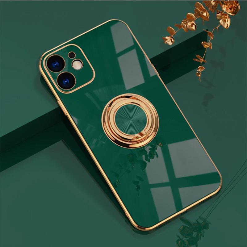 Aere Luxury Plated iPhone Case With Ring - Astra Cases