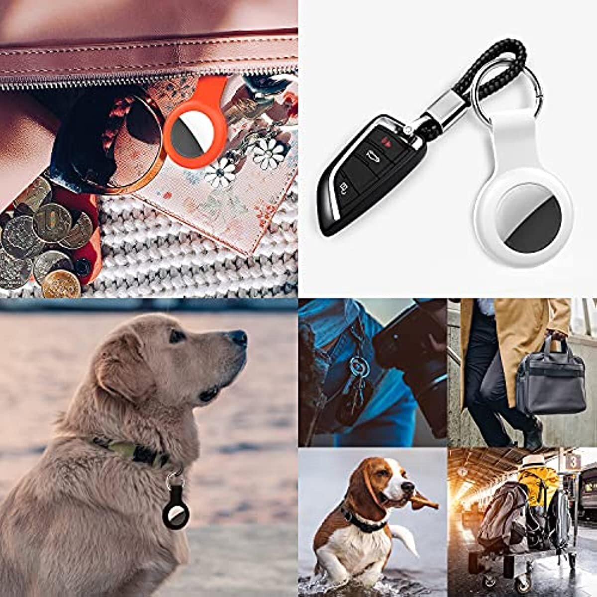 Apta Liquid Silicone Keychain Airtags Case - Astra Cases