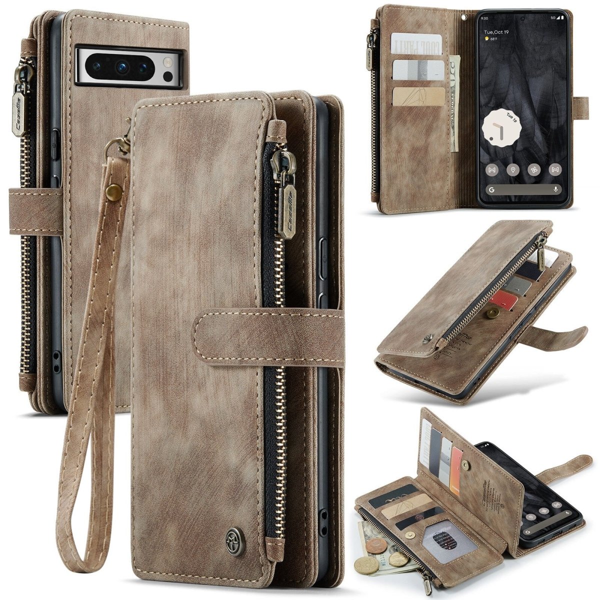 Cordis Leather Wallet Case For Google Pixel With Lanyard - Astra Cases