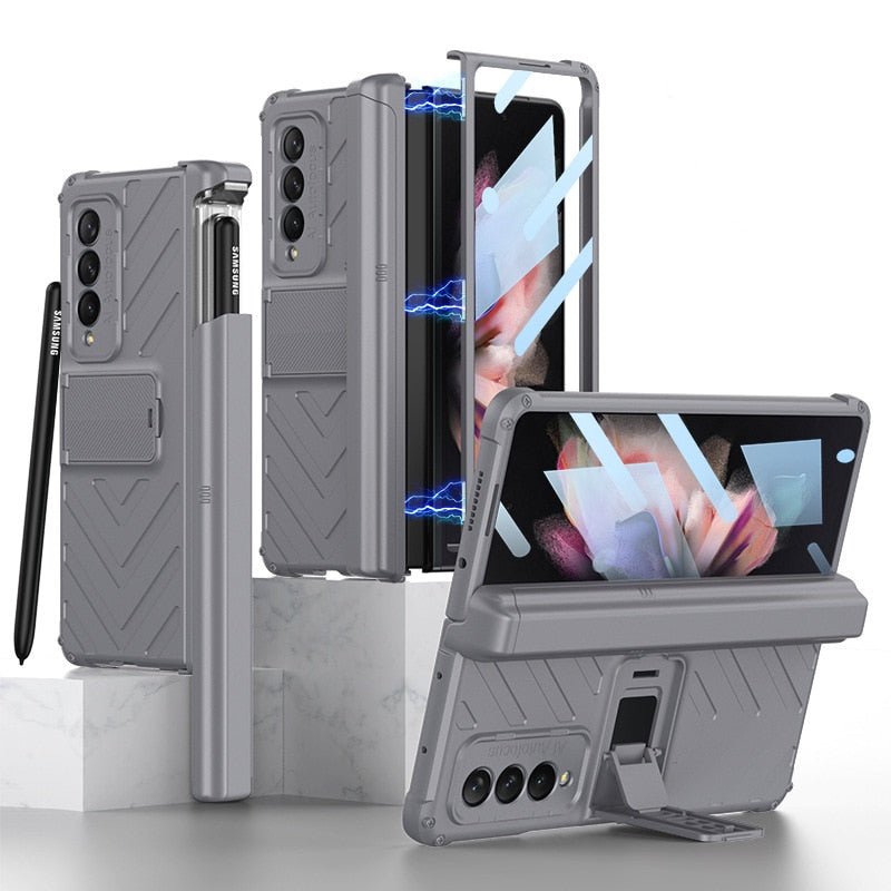 Fas Magnetic Hinge Case for Samsung Galaxy Z Fold 3 with Built-in S-Pen Slot and Kickstand - Astra Cases