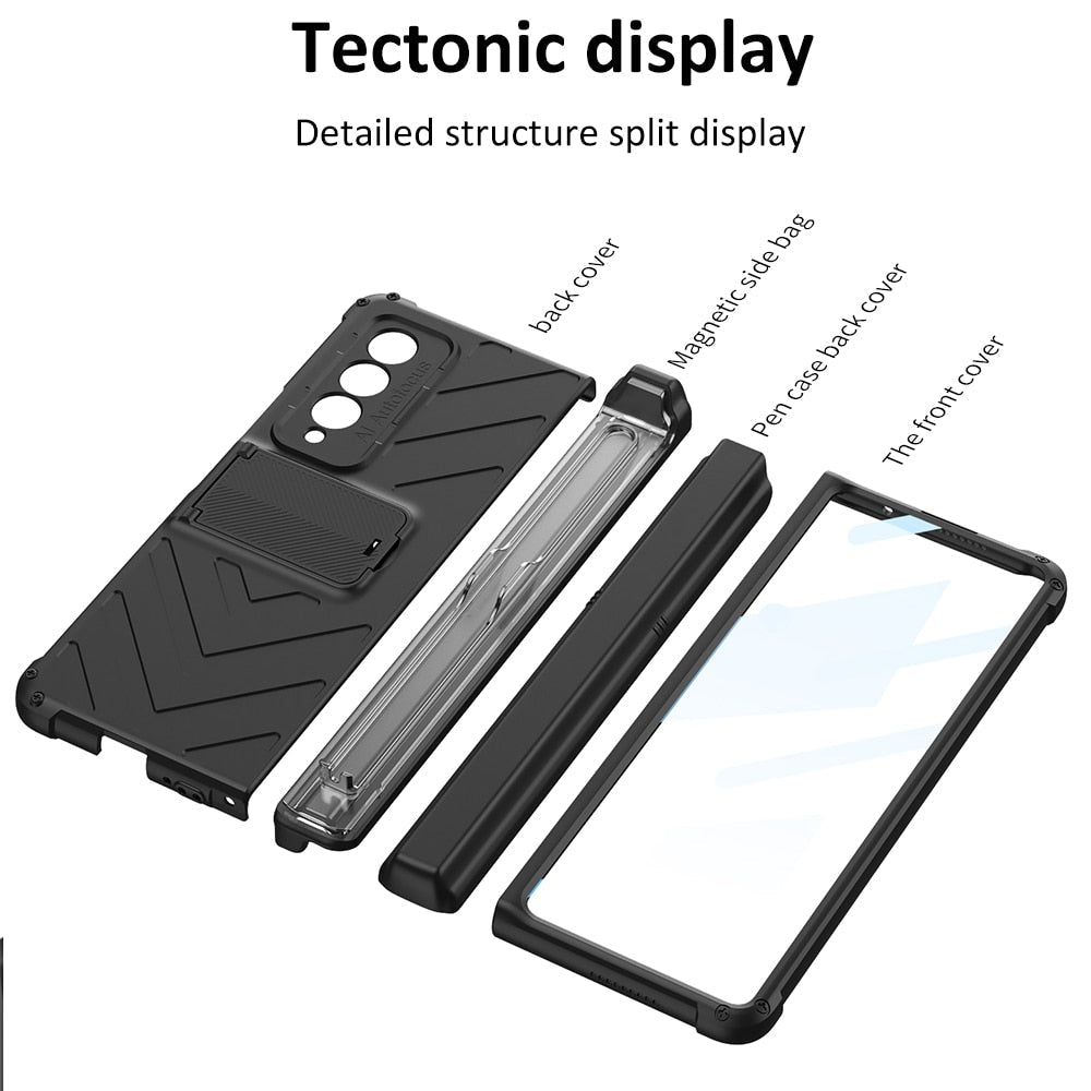 Fas Magnetic Hinge Case for Samsung Galaxy Z Fold 3 with Built-in S-Pen Slot and Kickstand - Astra Cases