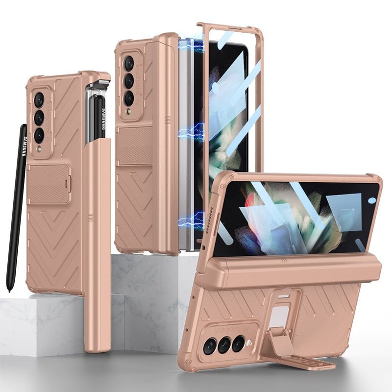 Fas Magnetic Hinge Case for Samsung Galaxy Z Fold 3 with Built-in S-Pen Slot and Kickstand - Astra Cases