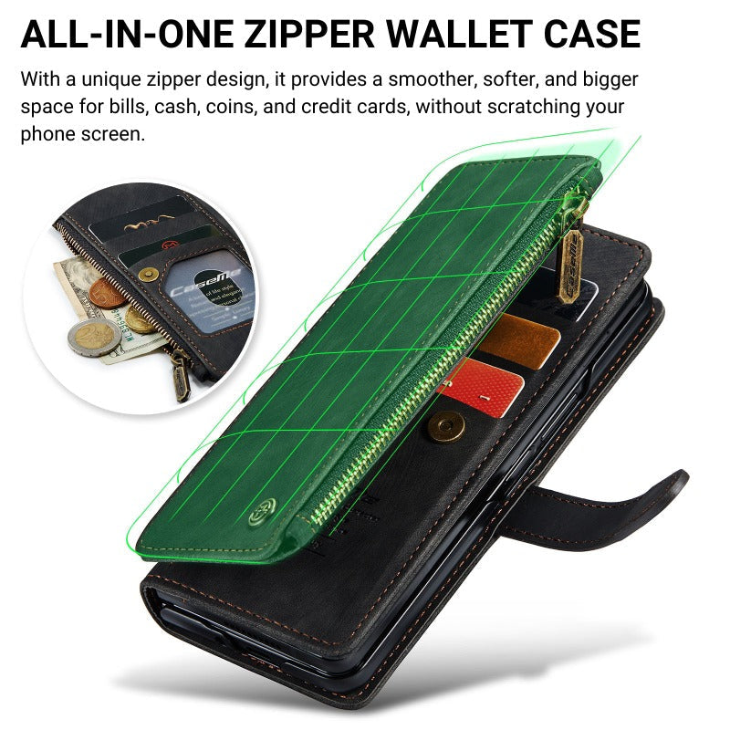 Cernere Magnetic Leather Wallet Case for Samsung Galaxy Z Fold 3 & 4