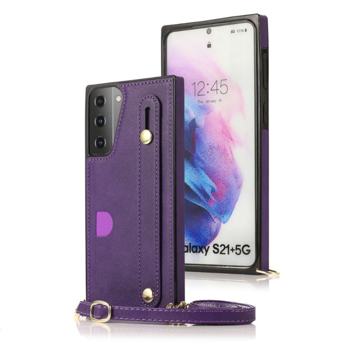 Mane Slim Leather Galaxy Shockproof Case With Wrist Strap - Astra Cases