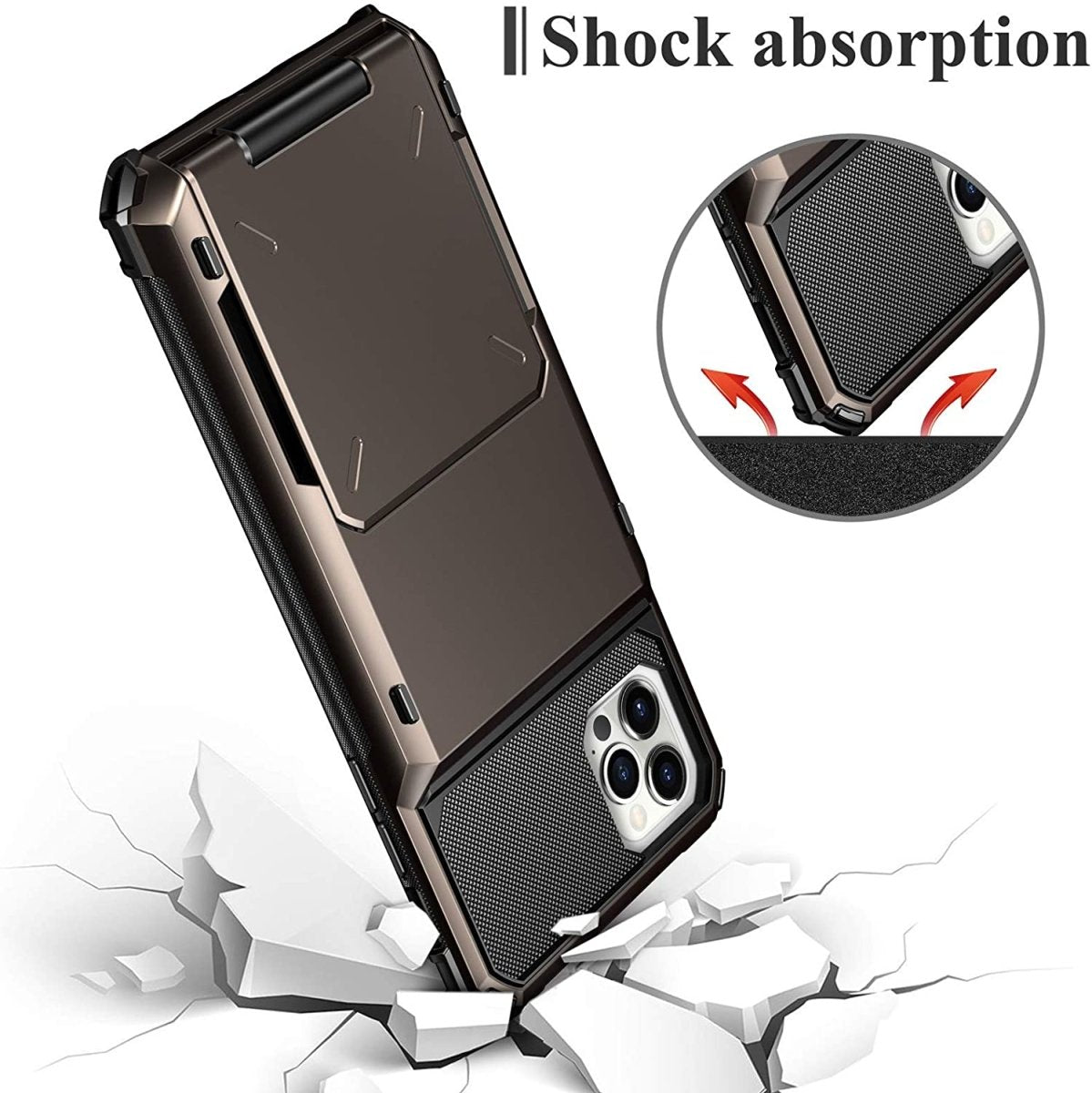 Orbit Shockproof iPhone Wallet Case For X, 11 & 12 Series - Astra Cases