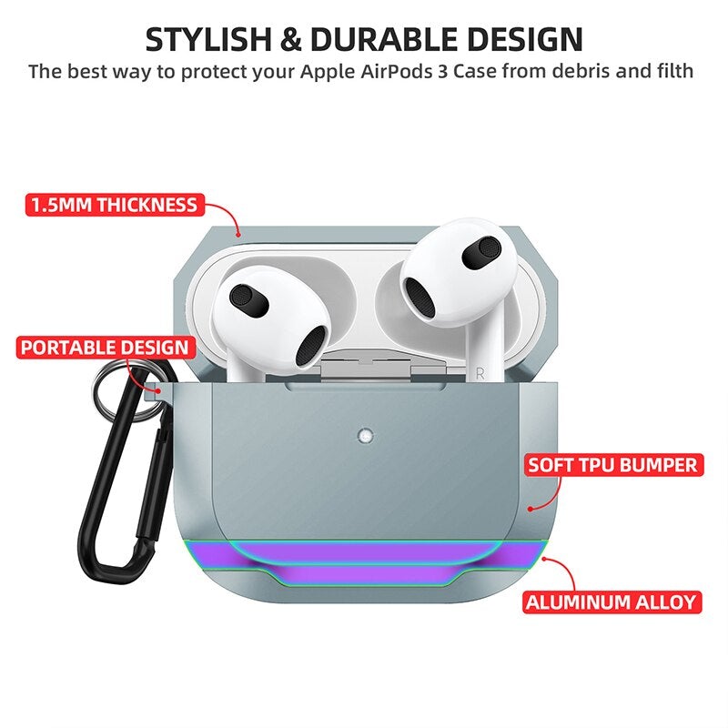 Quod Aluminum Futuristic AirPods 3 Case - Astra Cases