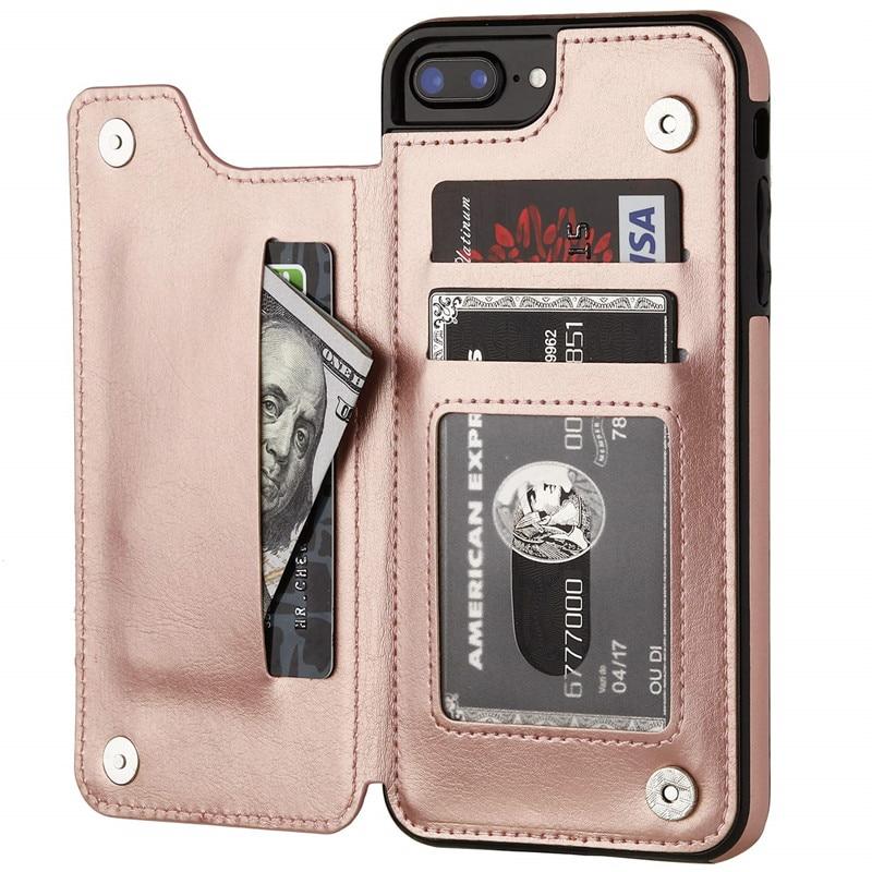 Vistor Leather Flip Wallet Case For iPhone 6, 7, 8 & X Series - Astra Cases